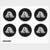 Hauptstadt Letter A Large Round Stickers von Janz (Blatt)