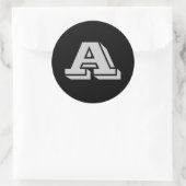 Hauptstadt Letter A Large Round Stickers von Janz (Tasche)