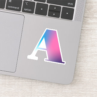 Hauptstadt Letter A Monogram Gradient Pink Blue Wh Aufkleber