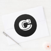 Hauptstadt Letter C Large Round Stickers von Janz (Umschlag)
