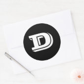Hauptstadt Letter D Large Round Stickers von Janz (Umschlag)