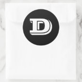 Hauptstadt Letter D Large Round Stickers von Janz (Tasche)
