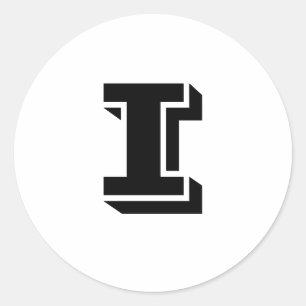 Hauptstadt Letter I Kleine Round Stickers von Janz