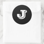 Hauptstadt Letter J Large Round Stickers von Janz (Tasche)