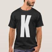 Hauptstadt Letter K Monogram Anton Schriftart Init T-Shirt (Vorderseite)