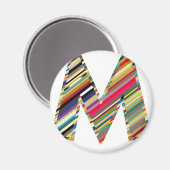 HAUPTSTADT Letter M mehrfarbig, Magnet (Vorderseite/Rückseite)