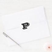 Hauptstadt Letter P Kleine runde Sticker von Janz (Umschlag)