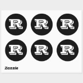 Hauptstadt Letter R Large Round Stickers von Janz (Blatt)