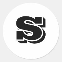 Hauptstadt Letter S Small Round Stickers von Janz