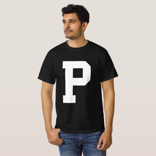 Hauptstadt P Alphabet Letters T-Shirt (Vorne ganz)