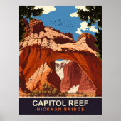Hauptstadt Reef, Hickman Bridge, Reisen Poster (Vorne)