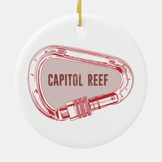 Hauptstadt Reef Klettersteig Carabiner Keramik Ornament (Hinten)