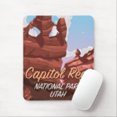Hauptstadt Reef National Park Reiseplakat Mousepad (Mit Mouse)