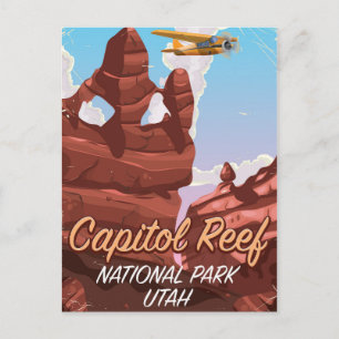 Hauptstadt Reef National Park Reiseplakat Postkarte