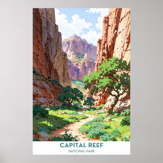 Hauptstadt Reef National Park, Utah Poster (Vorne)