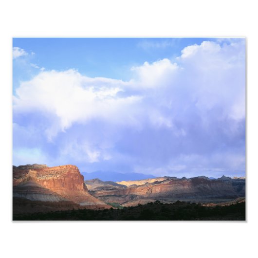 Hauptstadt Reef National Park, Utah. USA. Cumulus Fotodruck (Vorne)