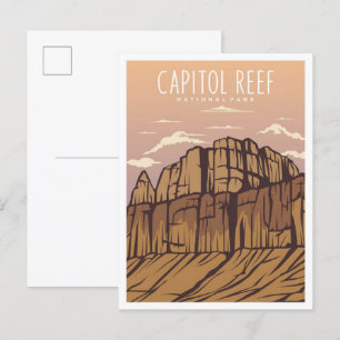 Hauptstadt Reef National Park Utah USA Travel Postkarte