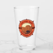 Hauptstadt Reef Nationalpark Bison Retro Kompass Glas (Vorderseite)
