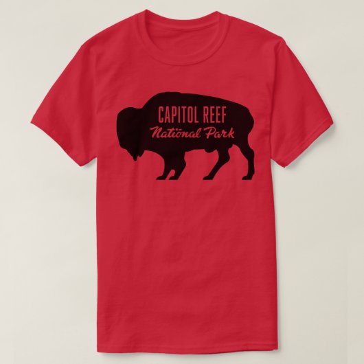 Hauptstadt Reef Nationalpark Buffalo Black T-Shirt (Design vorne)