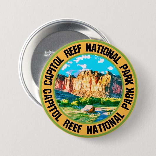 Hauptstadt Reef Nationalpark Button (Vorne & Hinten)