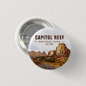Hauptstadt Reef Nationalpark Cathedral Loop Button (Vorne & Hinten)