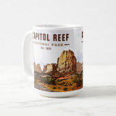 Hauptstadt Reef Nationalpark Cathedral Loop Kaffeetasse (Vorderseite Links)