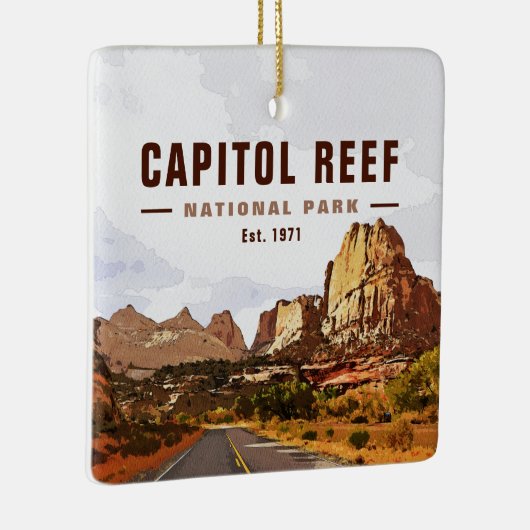 Hauptstadt Reef Nationalpark Cathedral Loop Keramikornament (Rechts)
