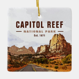Hauptstadt Reef Nationalpark Cathedral Loop Keramikornament