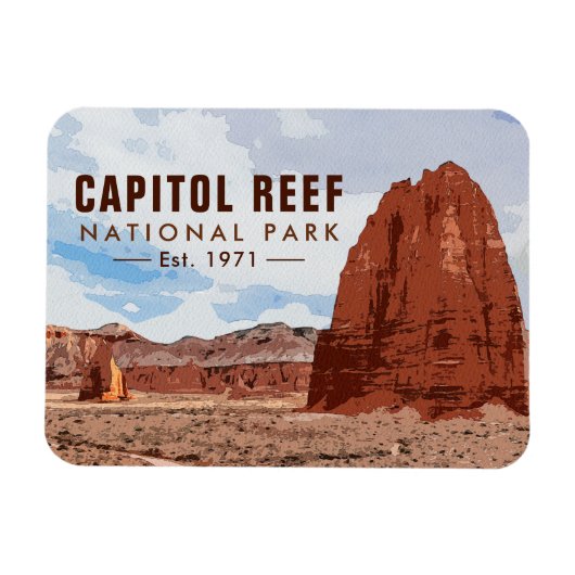 Hauptstadt Reef Nationalpark Cathedral Loop Magnet (Horizontal)