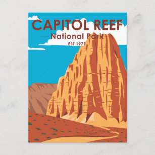 Hauptstadt Reef Nationalpark Cathedral Loop Postkarte