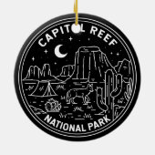 Hauptstadt Reef Nationalpark Monoline Keramik Ornament (Hinten)