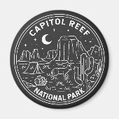 Hauptstadt Reef Nationalpark Monoline Magnet (Vorne)