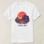 Hauptstadt Reef Nationalpark Retro Sunset Design - T-Shirt (Design vorne)