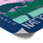 Hauptstadt Reef Nationalpark Utah Distressed Retro Poster (Ecke)