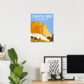 Hauptstadt Reef Nationalpark Utah Golden Throne Poster (Heimbüro)