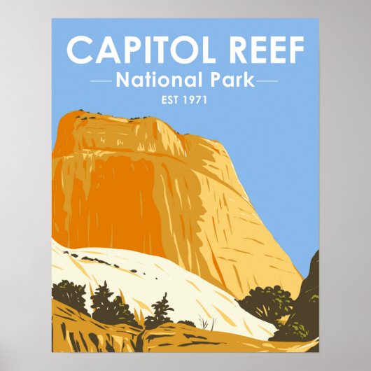 Hauptstadt Reef Nationalpark Utah Golden Throne Poster (Vorne)