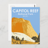 Hauptstadt Reef Nationalpark Utah Golden Throne Postkarte (Vorne/Hinten)