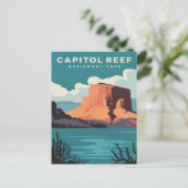 Hauptstadt Reef Nationalpark Utah Retro Postkarte (Stehend Vorderseite)