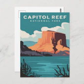 Hauptstadt Reef Nationalpark Utah Retro Postkarte (Vorne/Hinten)