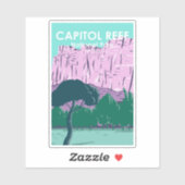 Hauptstadt Reef Nationalpark Utah Vintag Aufkleber (Blatt)