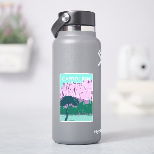 Hauptstadt Reef Nationalpark Utah Vintag Aufkleber (HydroFlask)