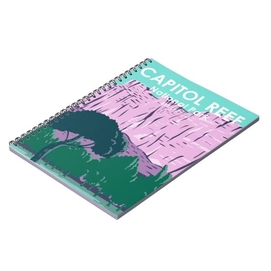 Hauptstadt Reef Nationalpark Utah Vintag Notizblock (Linke Seite)