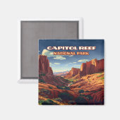 Hauptstadt Reef Nationalpark Utah Wüste Vintag Magnet (Vorderseite/Rückseite)