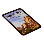 Hauptstadt Reef Nationalpark Utah Wüste Wasserfarb Magnet (Rechte Seite)