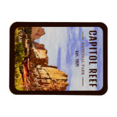 Hauptstadt Reef Nationalpark Utah Wüste Wasserfarb Magnet (Horizontal)