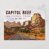 Hauptstadt Reef Nationalpark Utah Wüste Wasserfarb Postkarte (Vorderseite)
