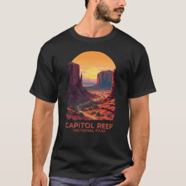 Hauptstadt Reef Nationalpark - Wüste Sonnenunterga T-Shirt