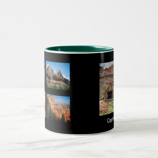 Hauptstadt Reef, Utah Zweifarbige Tasse (Mittel)