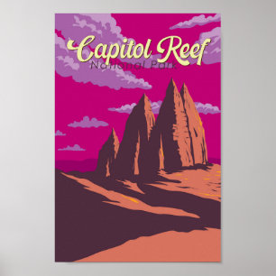 Hauptstadt Riff Nationalpark Illustration Poster