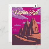 Hauptstadt Riff Nationalpark Illustration Postkarte (Vorne/Hinten)